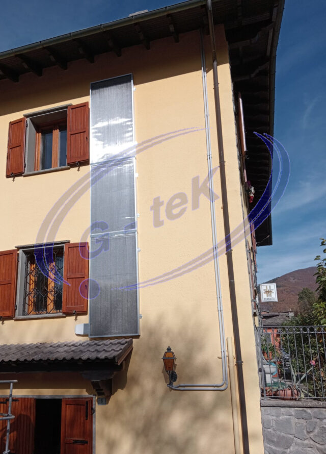 pannello solare ad aria calda installato